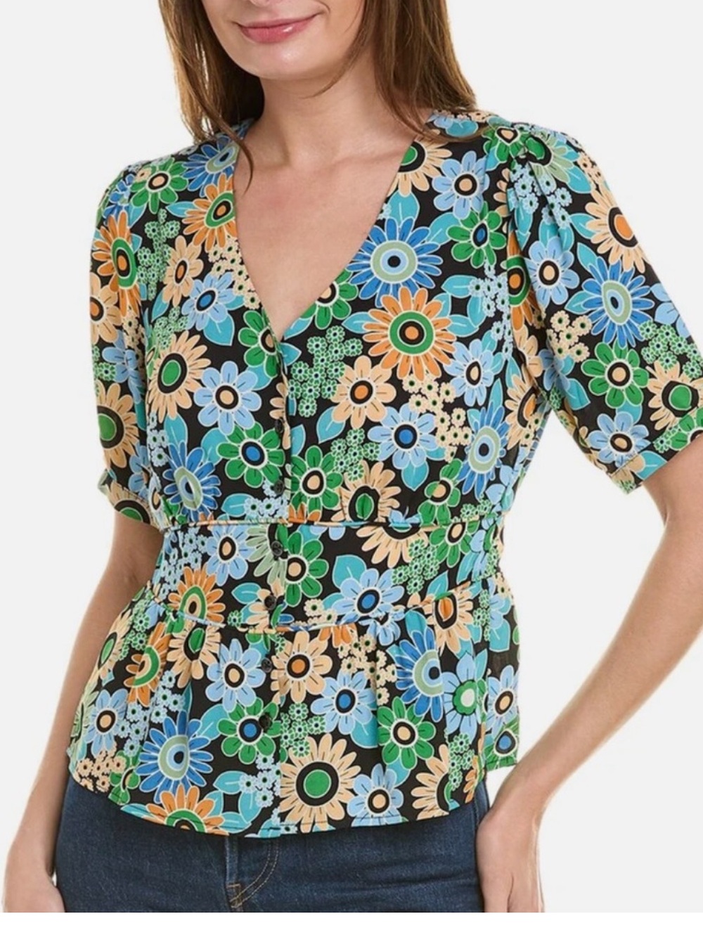 CABI | Happy Floral Top Size M